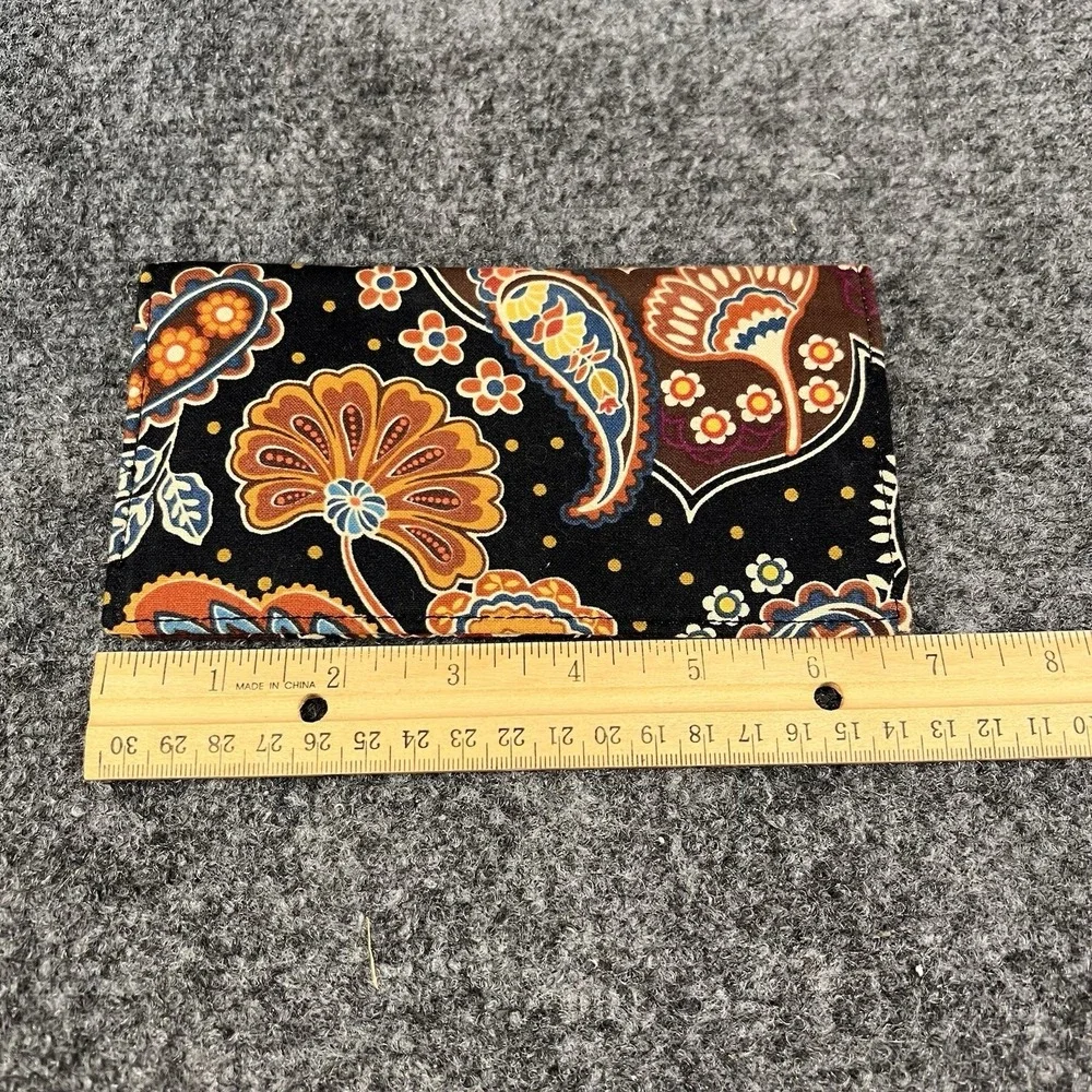 Vera Bradley 2007 Kensington Brown Zip Around Clutch Wallet & Checkbook Cover